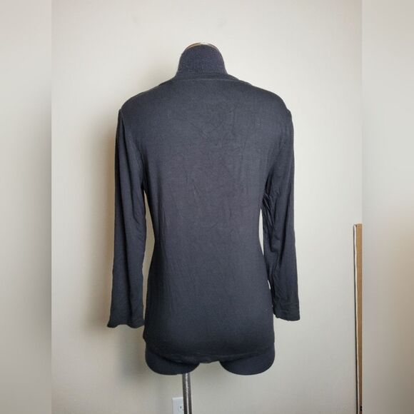 T Tahari Black Long Sleeve Pullover Classy Formal Comfy Equestrian Preppy Small - Picture 10 of 11